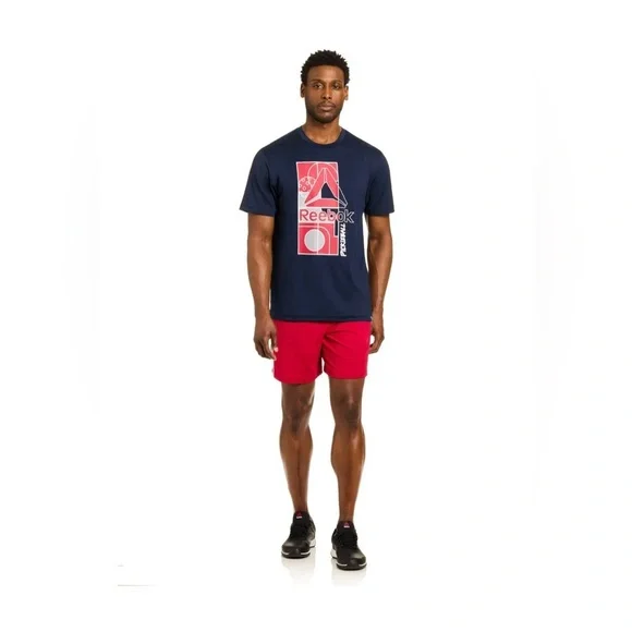 Reebok Men's Navy and Red Graphic Tee - Picture 7 of 12